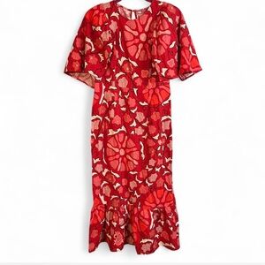 RHODE Size 8 Red Floral Dress
